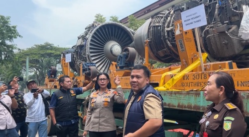 Manipulasi Manifes Terbongkar, Tiga Turbo Mesin Pesawat Bekas Asal Singapura Diamankan Polisi