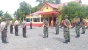 Polsek Bersama TNI dan Kecamatan Lakukan Pemyemprotan Disinfektan di Jalan Raya Kecamatan Singkep Ba
